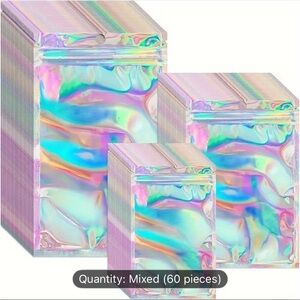 Holographic Zip Storage Bags 60 total